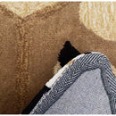 GobekUsa Boho Black Bear Rug 80x120cm: Hand Tufted Animal Shaped Area Carpet