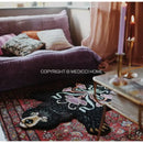 GobekUsa Boho Black Bear Rug 80x120cm: Hand Tufted Animal Shaped Area Carpet