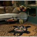 GobekUsa Boho Black Bear Rug 80x120cm: Hand Tufted Animal Shaped Area Carpet