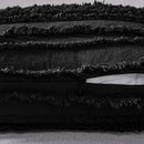 Boho black tassel striped pillow covers living room decor by Decorbites