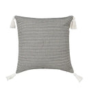 Boho black & white jacquard flower pillow case living room decor by Decorbites