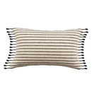 Boho black & white jacquard flower pillow case living room decor by Decorbites