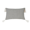 Boho black & white jacquard flower pillow case living room decor by Decorbites