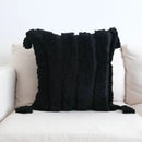 Boho black & white tufted tassel cushion cover living room pillow case by Decorbites