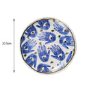 GobekUsa Bright Eyes Ceramic Dinner Plate Set, 8" Boho Art Salad Dessert Plate