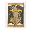 Boho cat divination tarot card tapestry bedroom wall hanging by Decorbites