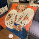 GobekUsa Boho Chic Throw Blanket for Living Room and Outdoor Picnics