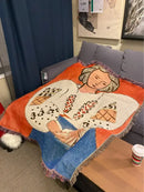 GobekUsa Boho Chic Throw Blanket for Living Room and Outdoor Picnics