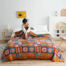 GobekUsa Boho Cotton Blanket and Throw - Soft, Durable, and Stylish for Bed, Sofa, or Travel