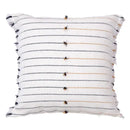 Boho cream & black handmade cotton woven cushion living room pillow by Decorbites