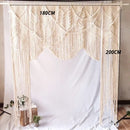GobekUsa Cotton Macrame Wedding Backdrop Curtain with Tassel | Boho Wall Tapestry