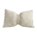 Boho cream lace floral cushion cover living room pom pom pillow by Decorbites