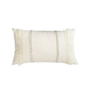 Boho cream lace floral cushion cover living room pom pom pillow by Decorbites