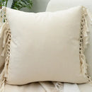 Boho cream lace floral cushion cover living room pom pom pillow by Decorbites