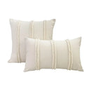 Boho cream lace floral cushion cover living room pom pom pillow by Decorbites