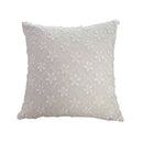 Boho cream lace floral cushion cover living room pom pom pillow by Decorbites