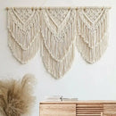 GobekUsa Boho Macrame Tassel Wall Hanging Tapestry with Wooden Stick