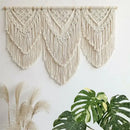 GobekUsa Boho Macrame Tassel Wall Hanging Tapestry with Wooden Stick