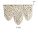 GobekUsa Boho Macrame Tassel Wall Hanging Tapestry with Wooden Stick