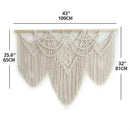 GobekUsa Boho Macrame Tassel Wall Hanging Tapestry with Wooden Stick