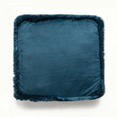 GobekUsa Boho Floral Square Chair Cushions with Faux Fur Trim - Soft & Thick Seat Pad