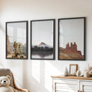 Southwest Desert Set of 3 Prints. Canyon Landscape, Red Rock by Wall Art Set