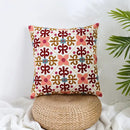 Boho farmhouse floral cream embroidered pillow covers living room by Decorbites