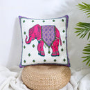 Boho farmhouse floral cream embroidered pillow covers living room by Decorbites