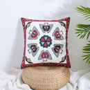 Boho farmhouse floral cream embroidered pillow covers living room by Decorbites