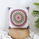 Boho farmhouse floral cream embroidered pillow covers living room by Decorbites