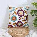 Boho farmhouse floral cream embroidered pillow covers living room by Decorbites