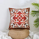 Boho farmhouse floral cream embroidered pillow covers living room by Decorbites