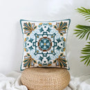 Boho farmhouse floral cream embroidered pillow covers living room by Decorbites