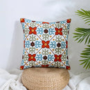 Boho farmhouse floral cream embroidered pillow covers living room by Decorbites