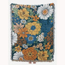 GobekUsa Boho Floral Cotton Blanket - Soft Bedspread for Beds, Sofa & Living Room