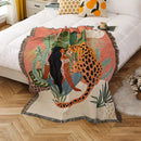 GobekUsa Boho Floral Cotton Blanket - Soft Bedspread for Beds, Sofa & Living Room