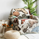 GobekUsa Boho Floral Cotton Blanket - Soft Bedspread for Beds, Sofa & Living Room