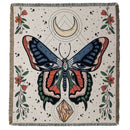GobekUsa Boho Floral Cotton Blanket - Soft Bedspread for Beds, Sofa & Living Room