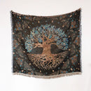 GobekUsa Boho Floral Cotton Blanket - Soft Bedspread for Beds, Sofa & Living Room