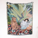 GobekUsa Boho Floral Cotton Blanket - Soft Bedspread for Beds, Sofa & Living Room