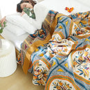 GobekUsa Cotton Gauze Leisure Blanket - Soft Boho Decor for Beds & Sofas