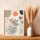 GobekUsa Boho Floral Modern Canvas Art Set