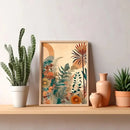 GobekUsa Boho Floral Modern Canvas Art Set