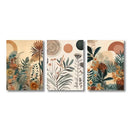 GobekUsa Boho Floral Modern Canvas Art Set