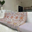 GobekUsa Boho Floral Sofa Throw Blanket
