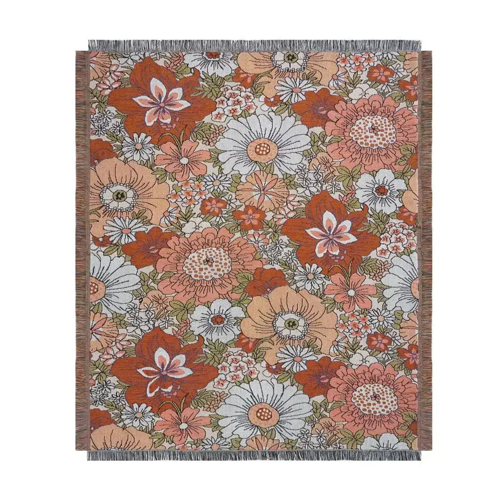 GobekUsa Boho Floral Sofa Throw Blanket, photo 8 of 13