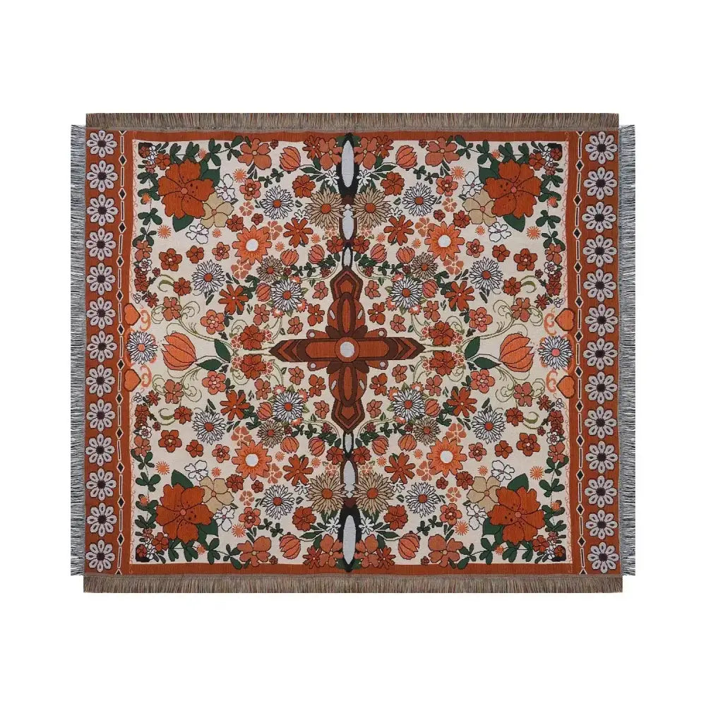 GobekUsa Boho Floral Sofa Throw Blanket, photo 7 of 13