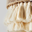 GobekUsa Boho Fringe Hemp Rope Tassel Pendant Light for Office Bedroom Living Room