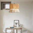 GobekUsa Boho Fringe Hemp Rope Tassel Pendant Light for Office Bedroom Living Room
