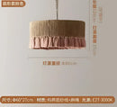 GobekUsa Boho Fringe Hemp Rope Tassel Pendant Light for Office Bedroom Living Room
